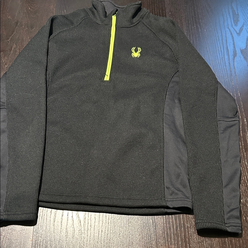 Spyder Black Jacket with Neon Yellow Detail